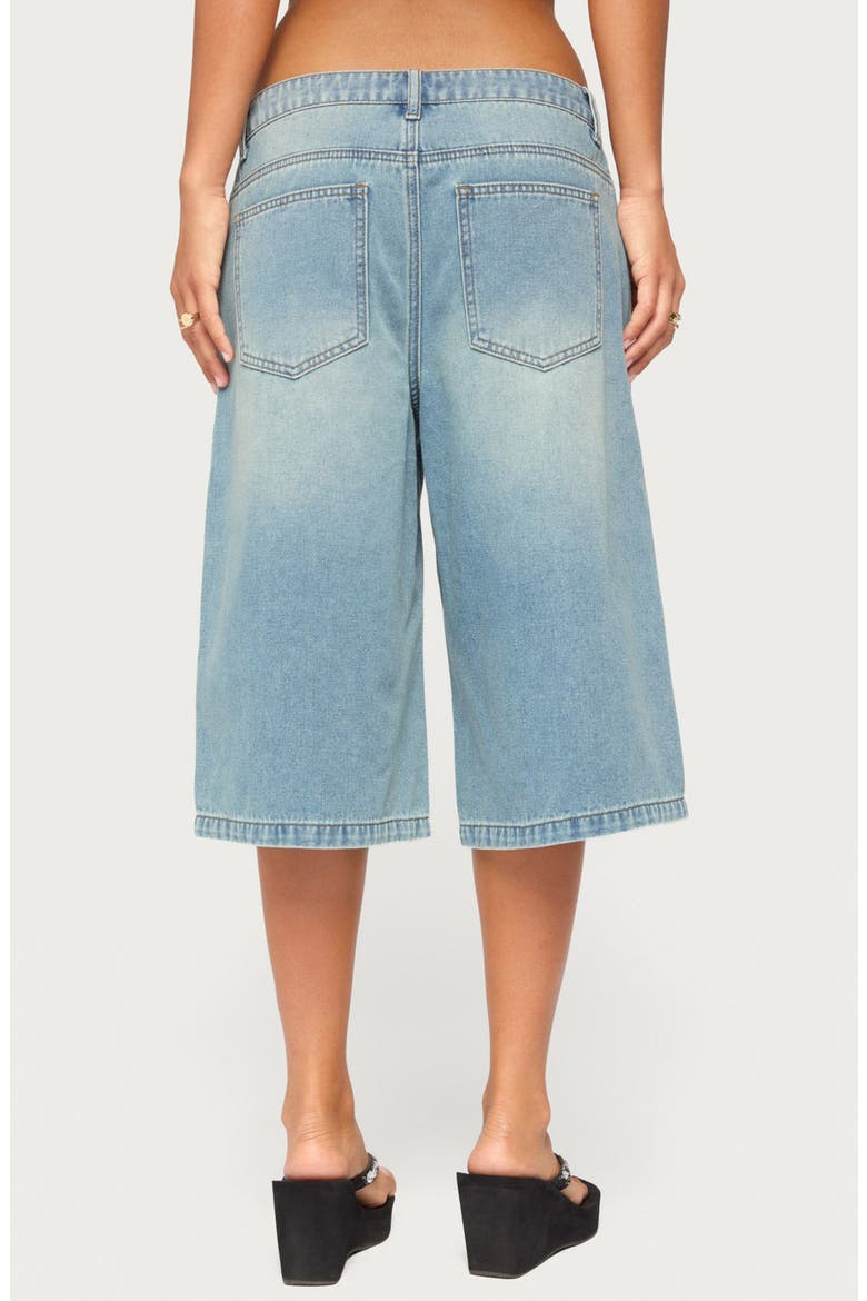 Jaci Drawstring Bermuda Shorts, Alternate, color, BLUE-WASHED