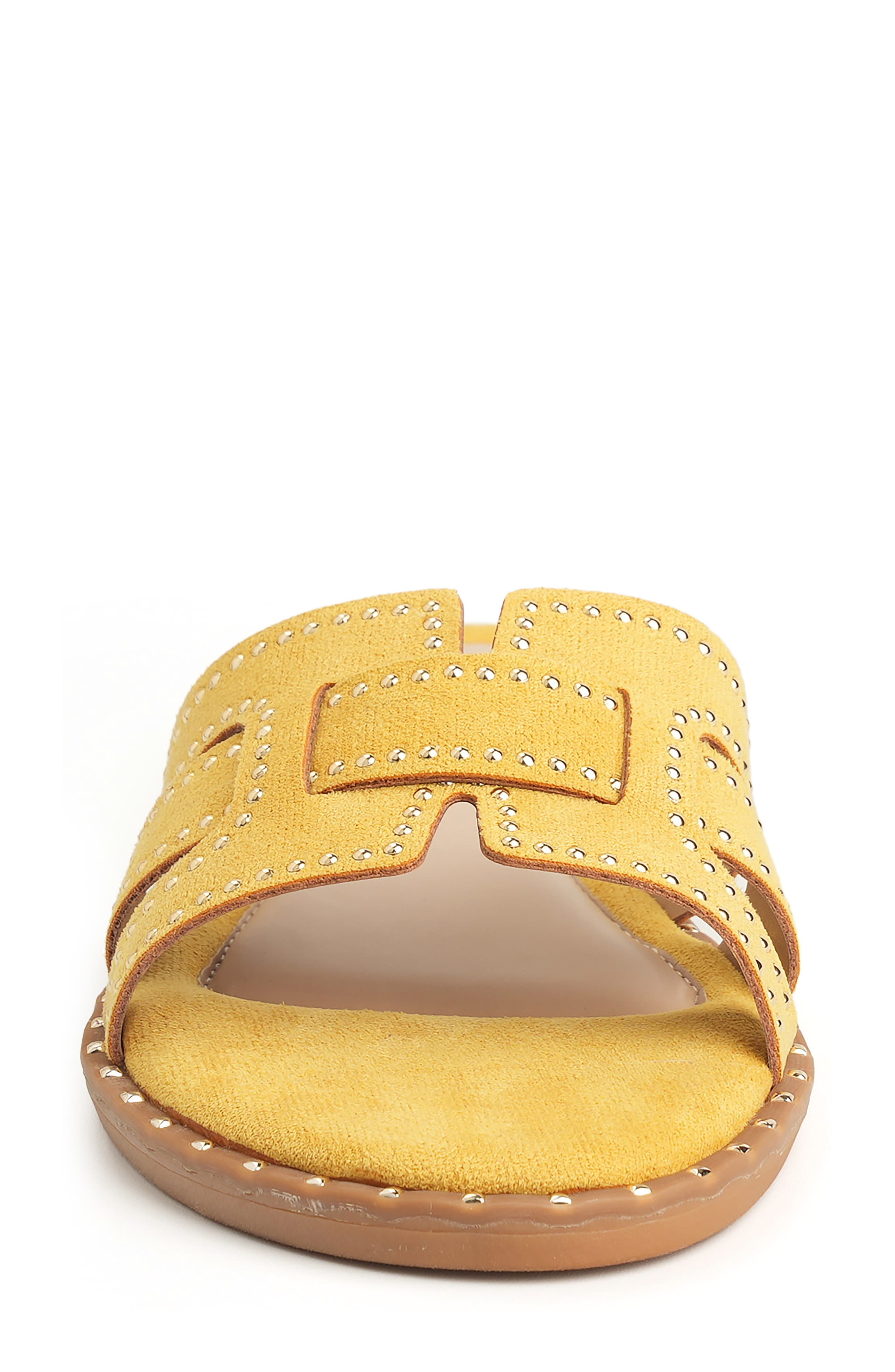 Zora Flat Sandal, Alternate, color, MUSTARD/YELLOW