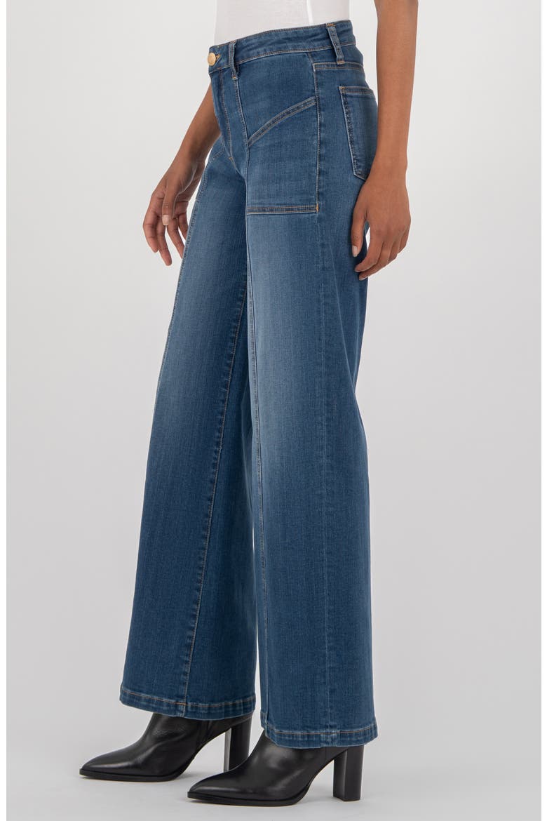 Jean Seamed Mid Rise Wide Leg Jeans, Alternate, color, ALIGN