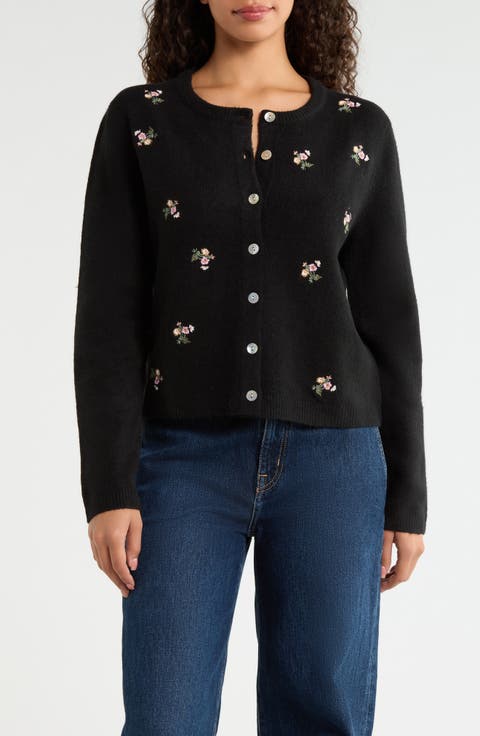 Floral Embroidered Cardigan