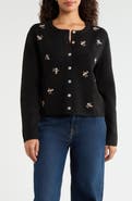 Lucky Brand Floral Embroidered Cardigan