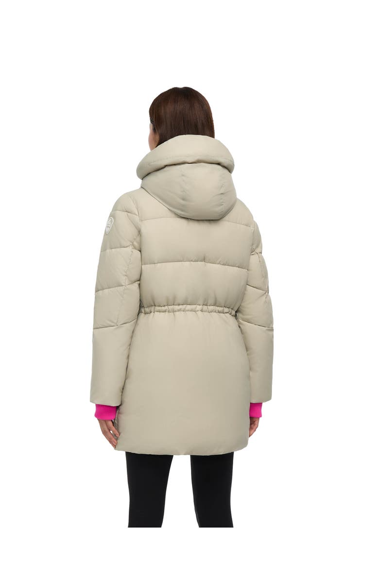 Pajar Heirani Mid-Length Quilted Parka Puffer with Oversized Hood, Alternate, color, Grey Buff