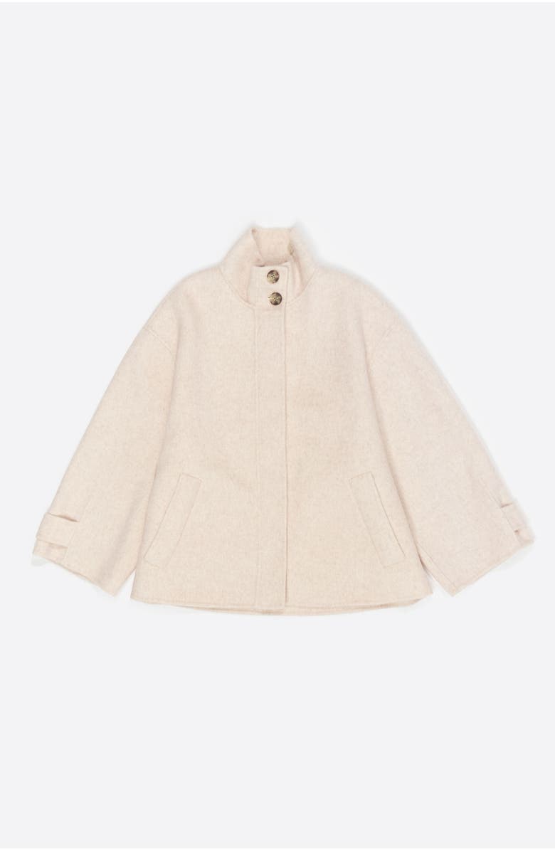 Bimba y Lola Double-Face A-Line Coat, Alternate, color, Ivory