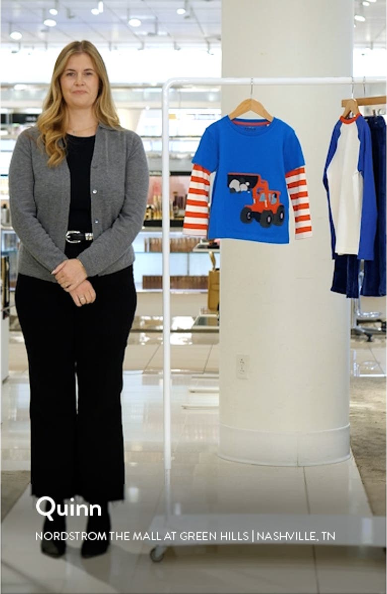 Kids' Appliqué Mock Long Sleeve T-Shirt, sales video thumbnail