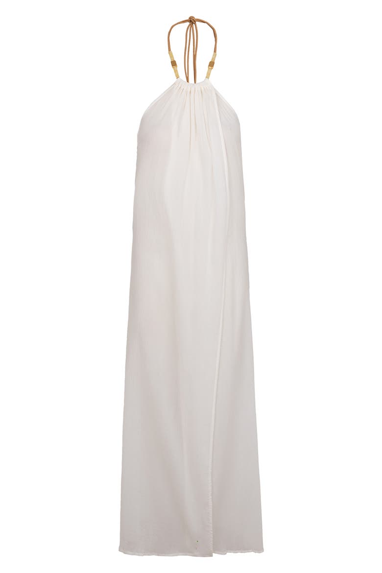 Cloe Halter Cover-Up Dress, Alternate, color, OFF WHITE