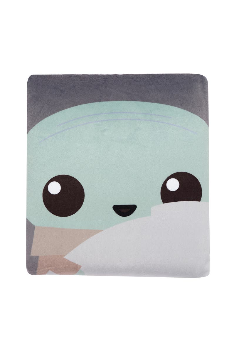 Lambs & Ivy Star Wars The Kids with Me Grogu/The Child/Baby Yoda Baby Blanket, Alternate, color, Grey