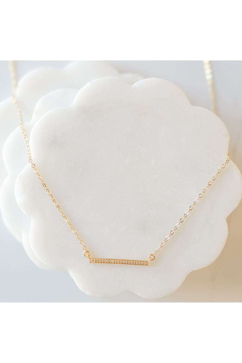 Golden Bar Minimalist Necklace, Main, color, Gold