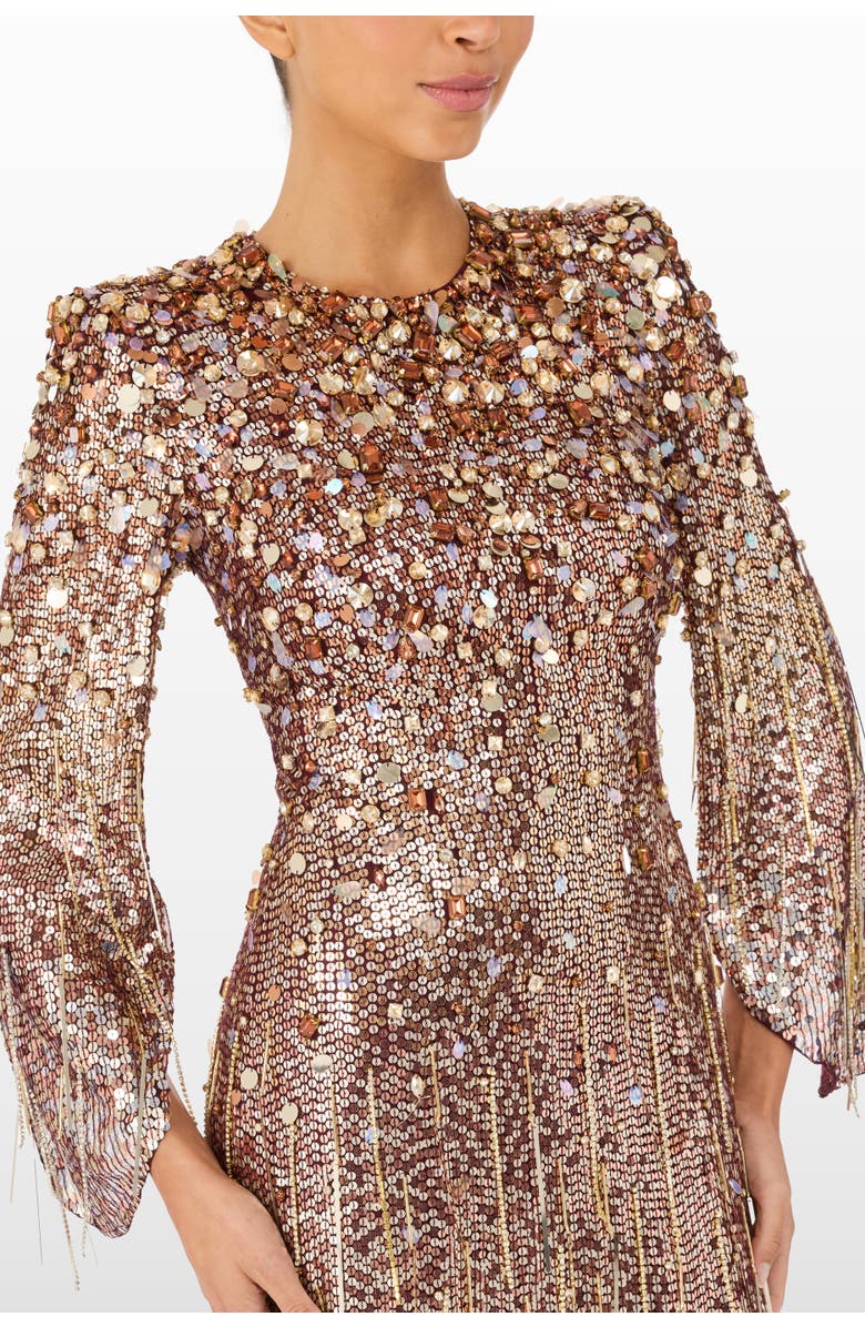 Jenny Packham Phara Dress, Alternate, color, Cardinal