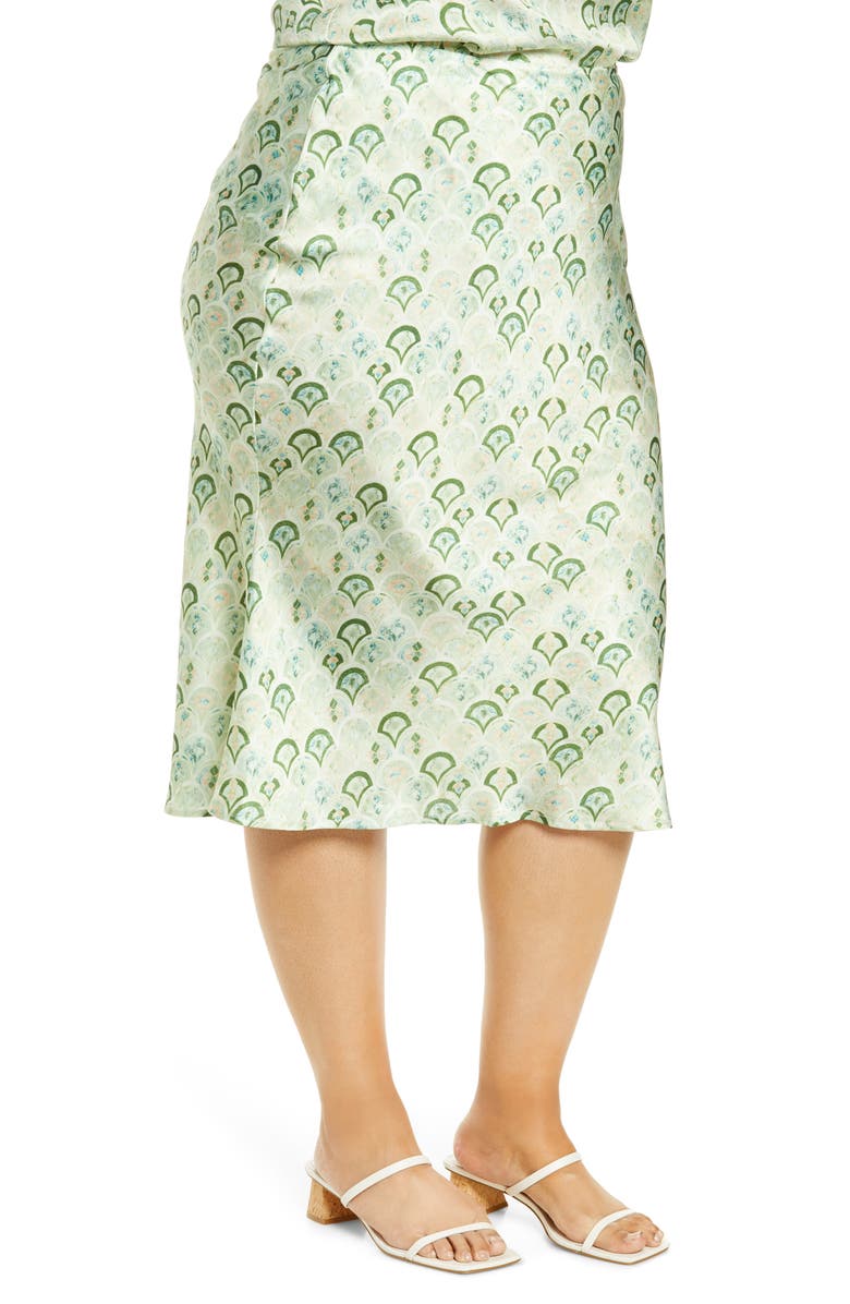 Never Fully Dressed Marble Print Slip Skirt, Alternate, color,