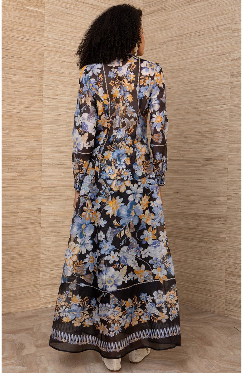 Hale Bob Zola Linen Organza Top, Alternate, color, Black