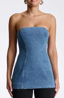 Naked Wardrobe Denim Tunic Tube Top