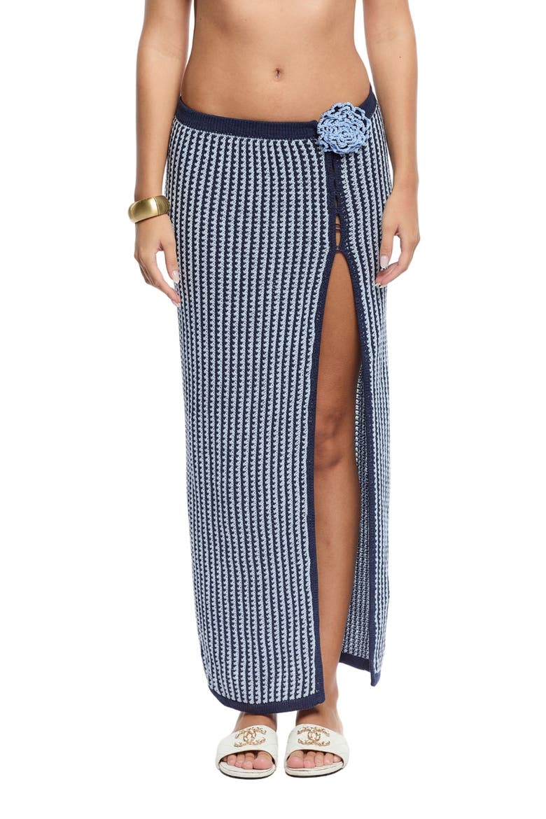 Rosalia Crochet Cover-Up Skirt, Main, color, BLUE