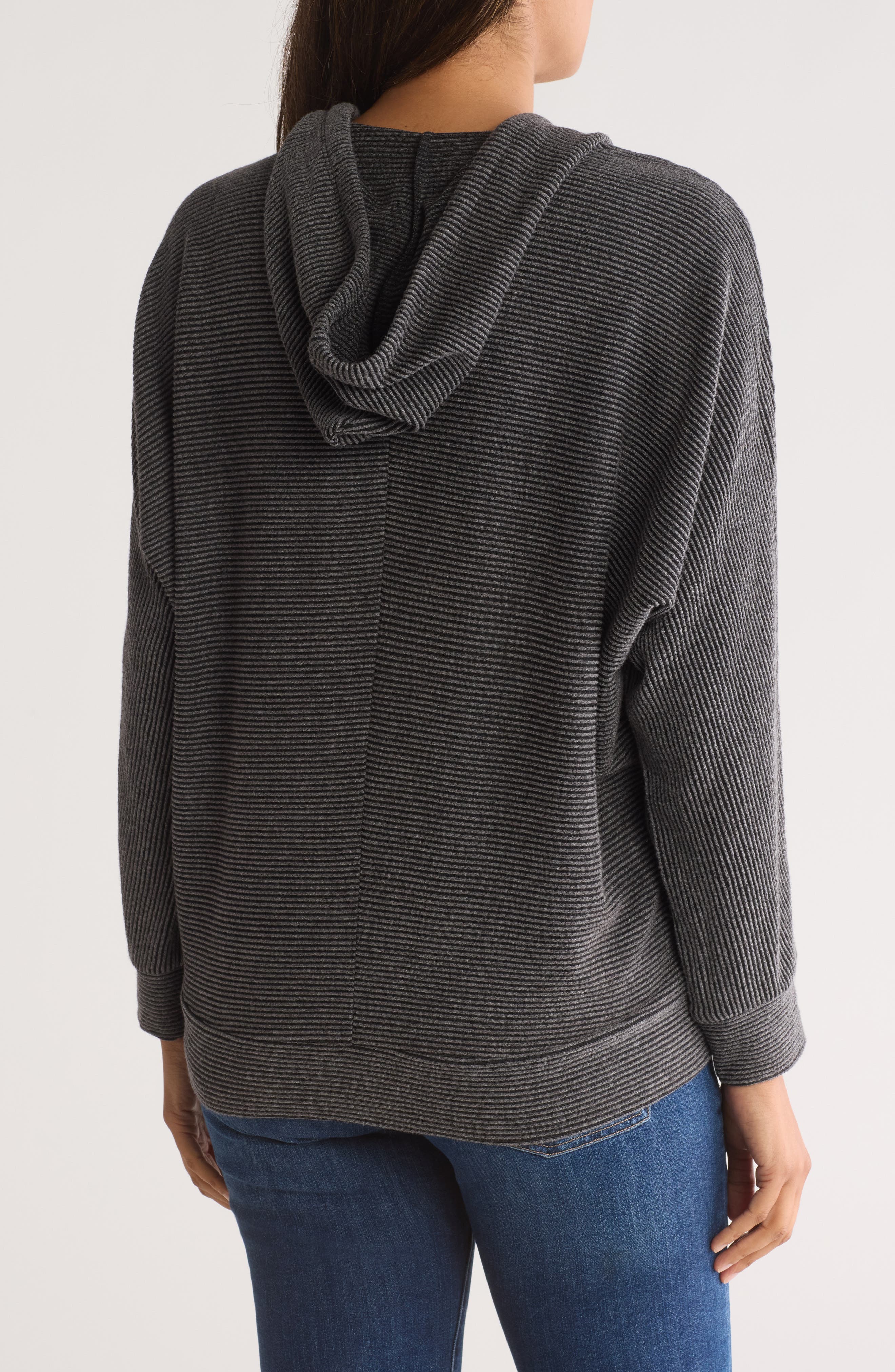 Soft Rib Knit Hoodie - image 2
