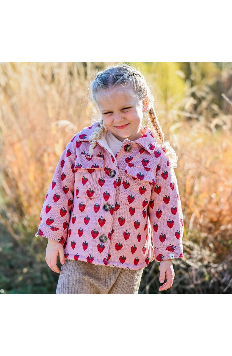 Oh baby! Brand Winter Berries Shacket W/Blush Snowdrift Lining- Infant, Alternate, color, Berry