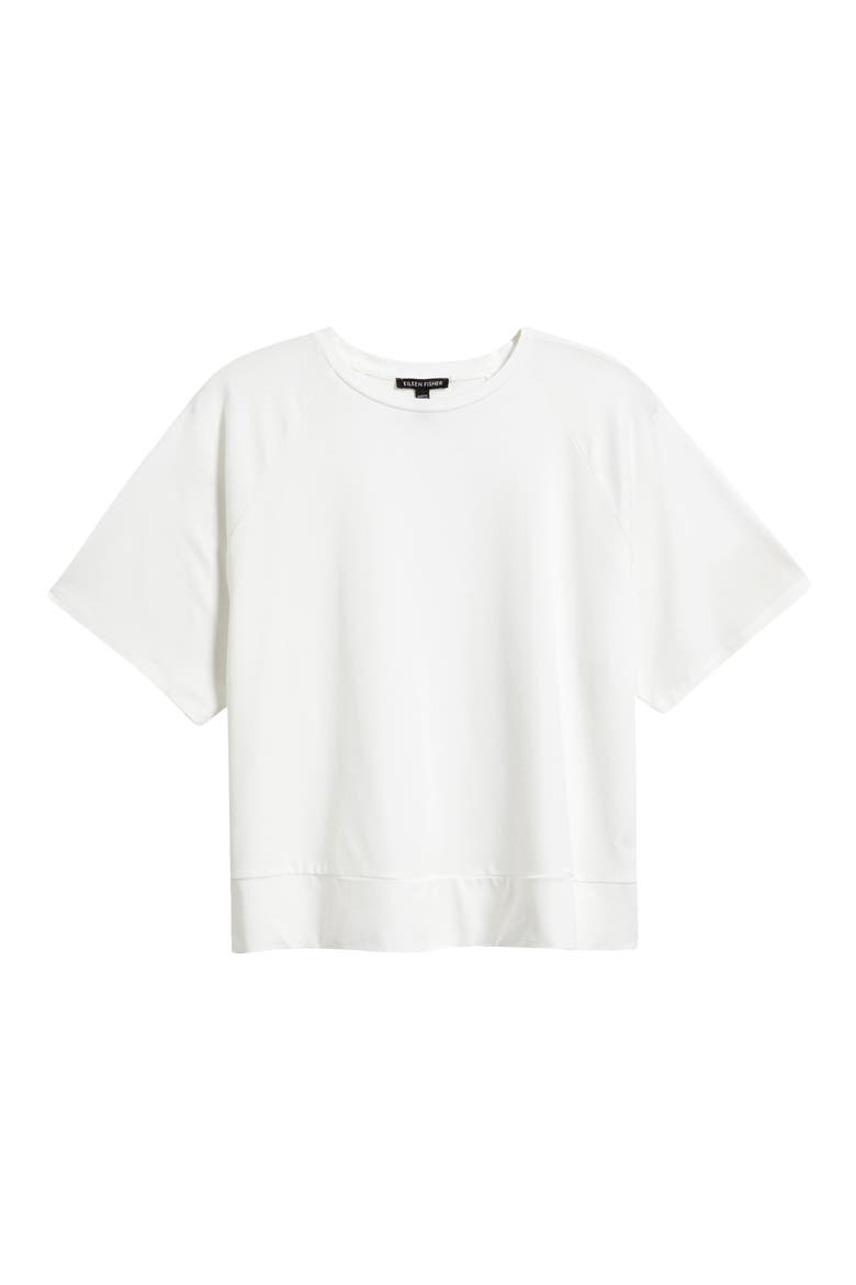 Short Sleeve Crewneck Top, Alternate, color, WHITE