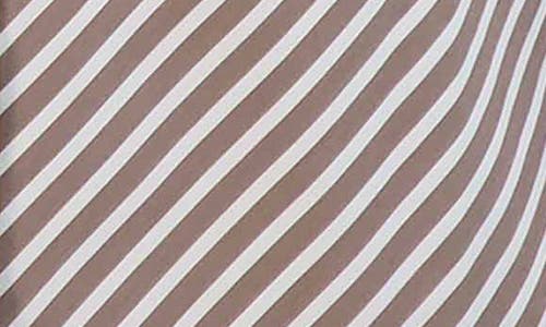 Foxcroft Mary Stripe Stretch Button-up Shirt In Brown
