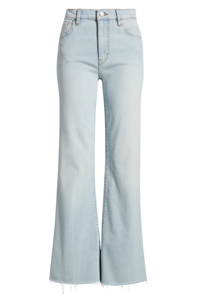 FRAME The Icon Raw Hem Flare Jeans, Alternate, color, Preen Raw After