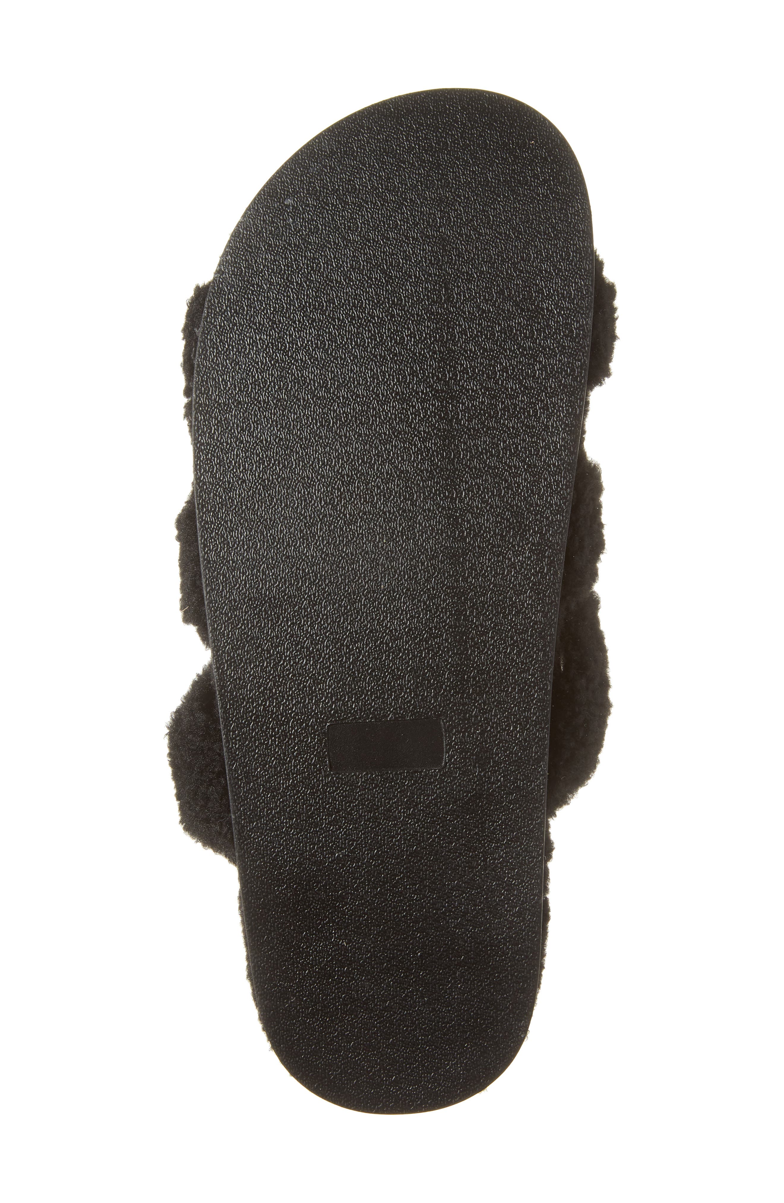 AZALEA WANG Vivek Faux Shearling Slide Sandal, Alternate, color, 