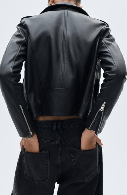 Mango Women's Faux-leather Biker Jacket In Black