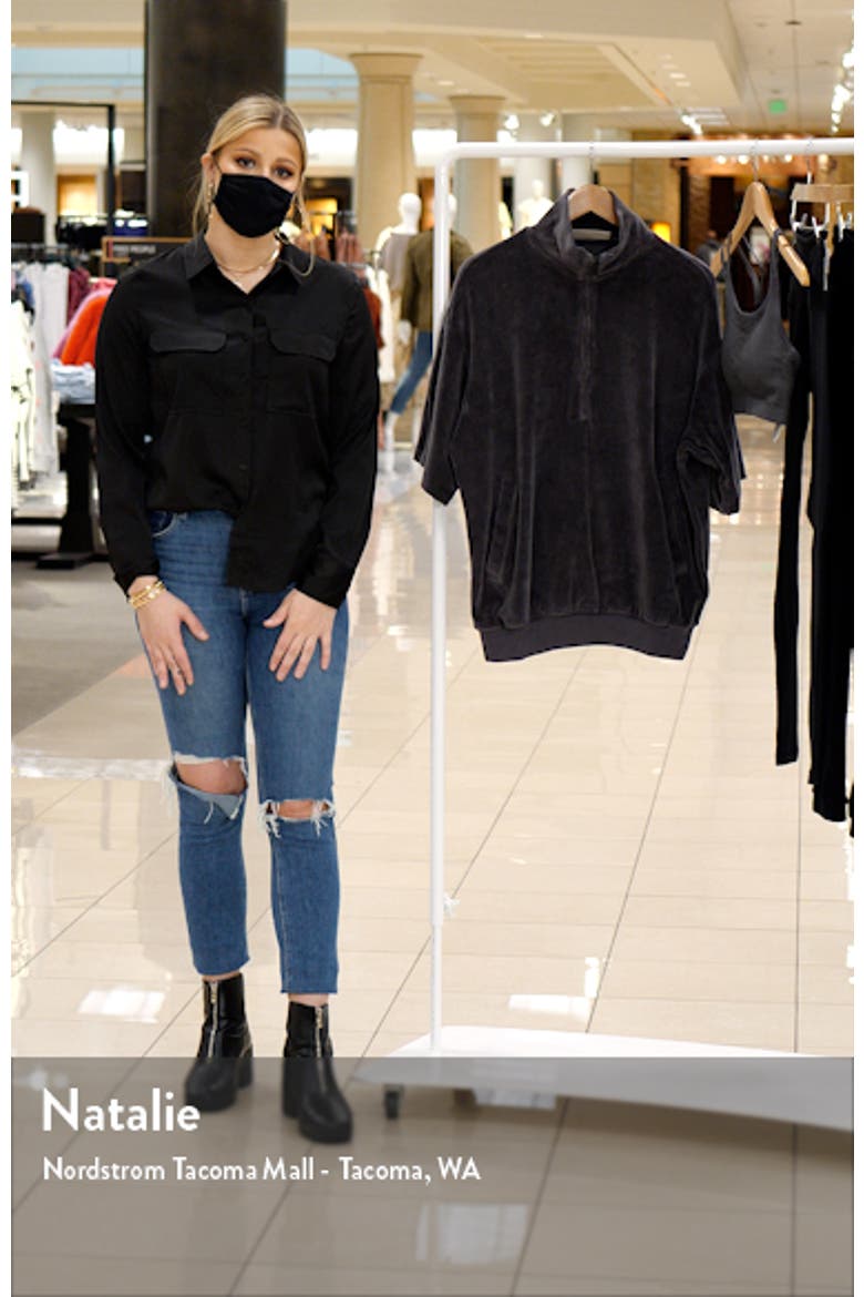 Velour Oversize Half Zip Pullover video