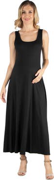24seven Comfort Apparel Maternity Slim fit A-Line Sleeveless Maxi Dress