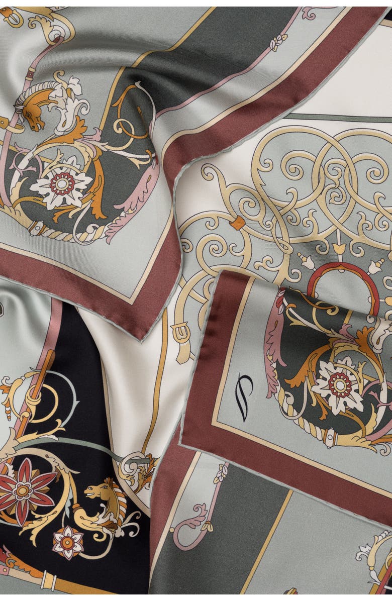 Elizabetta Carozza- Silk Foulard for Women, Alternate, color, Antique Jade