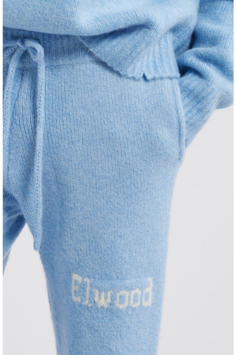 Intarsia Logo Baggy Sweatpants, Alternate, color, BABY BLUE
