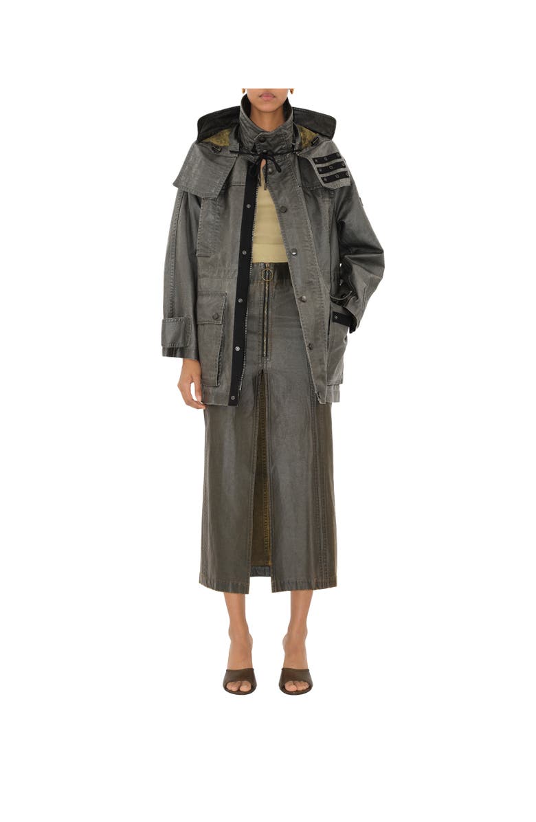 Burberry Bleached Cotton Parka, Alternate, color,