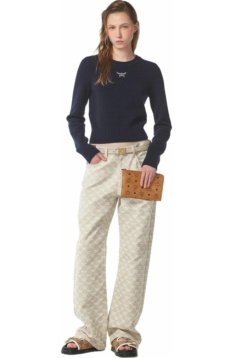 MCM Ottomar Travel Pouch in Visetos, Alternate, color, Cognac