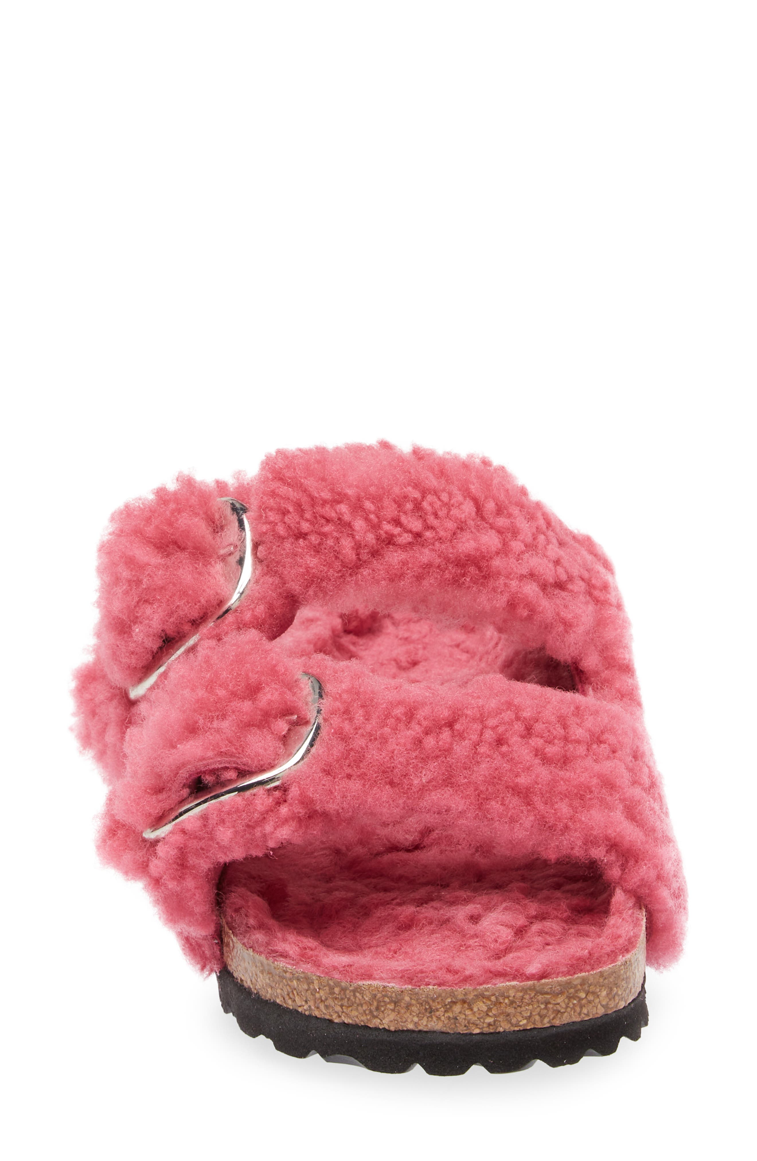 Birkenstock Arizona Big Buckle Genuine Shearling Slide Sandal, Alternate, color, 