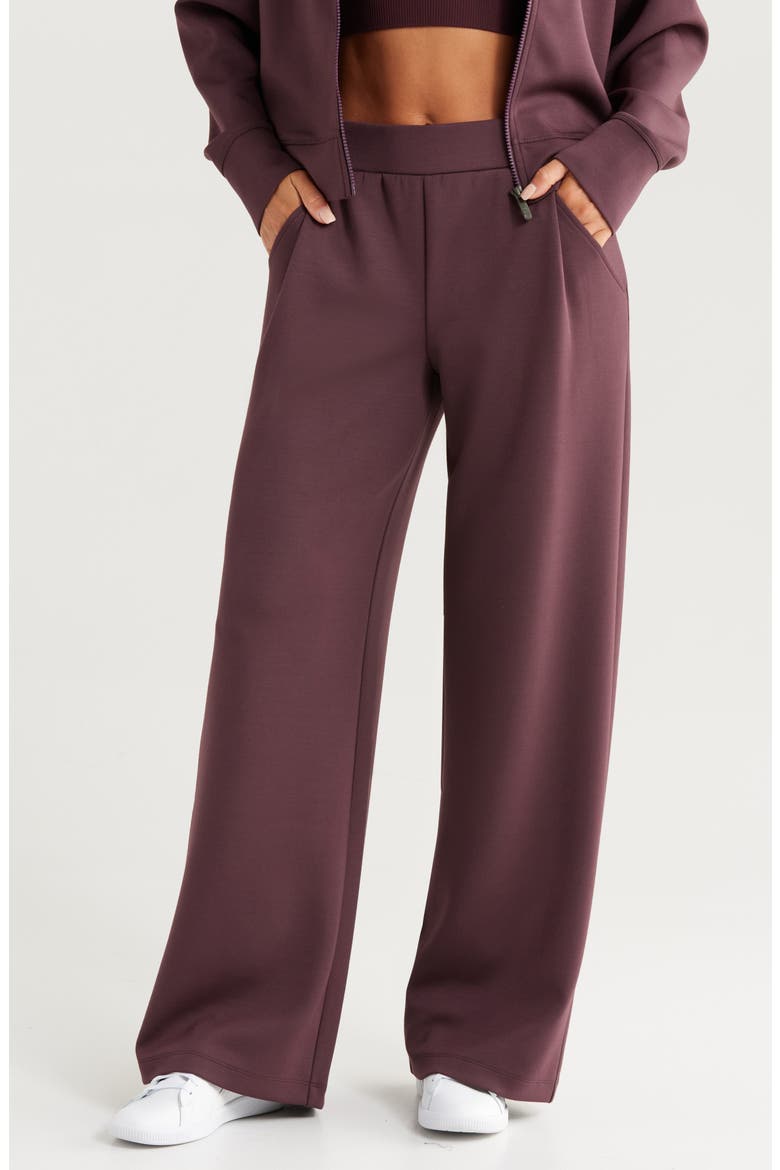 Luxe Wide Leg Pants, Main, color, BURGUNDY FUDGE