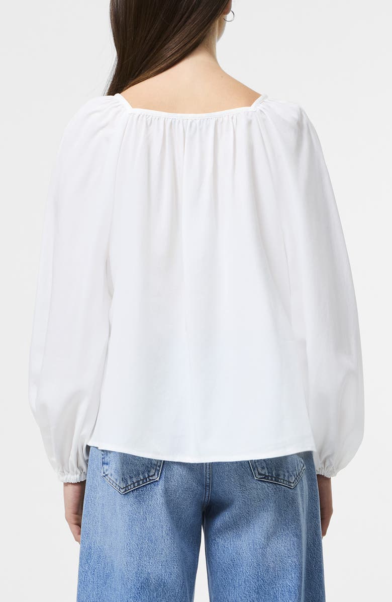 French Connection Balloon Sleeve Button-Up Shirt, Alternate, color, Ivory