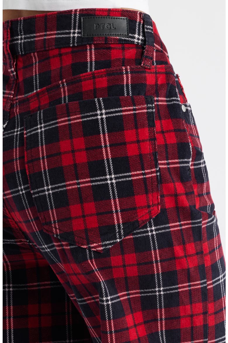 High Waist Wide Leg Jeans, Alternate, color, RED