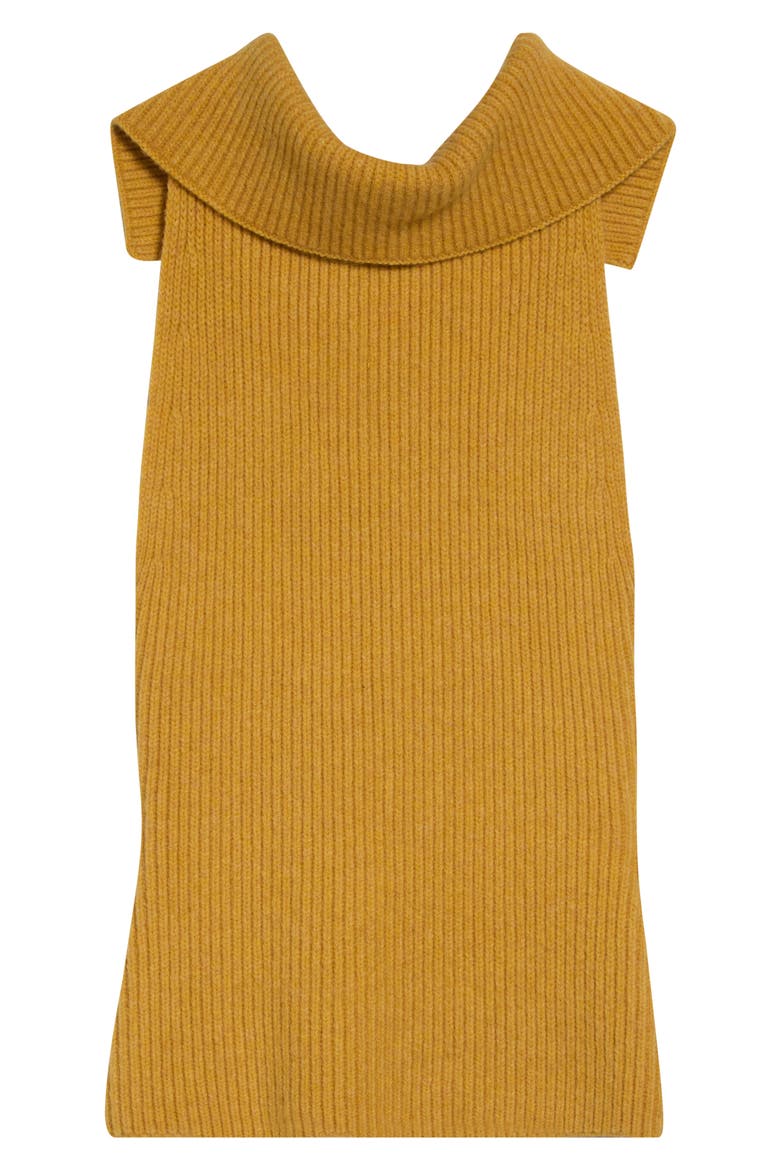 Isla Wool Ribbed Turtleneck Tank, Alternate, color, SUNGOLD