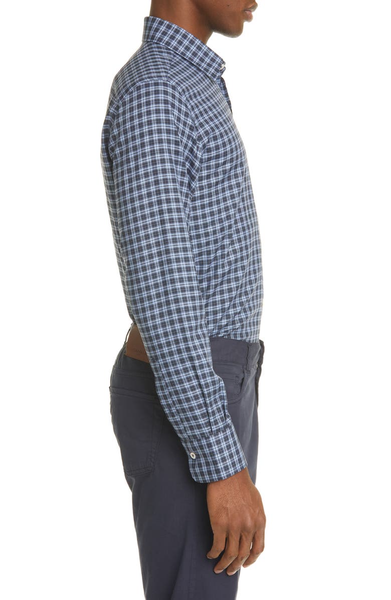 Canali Classic Fit Plaid Button-Up Shirt, Alternate, color, 