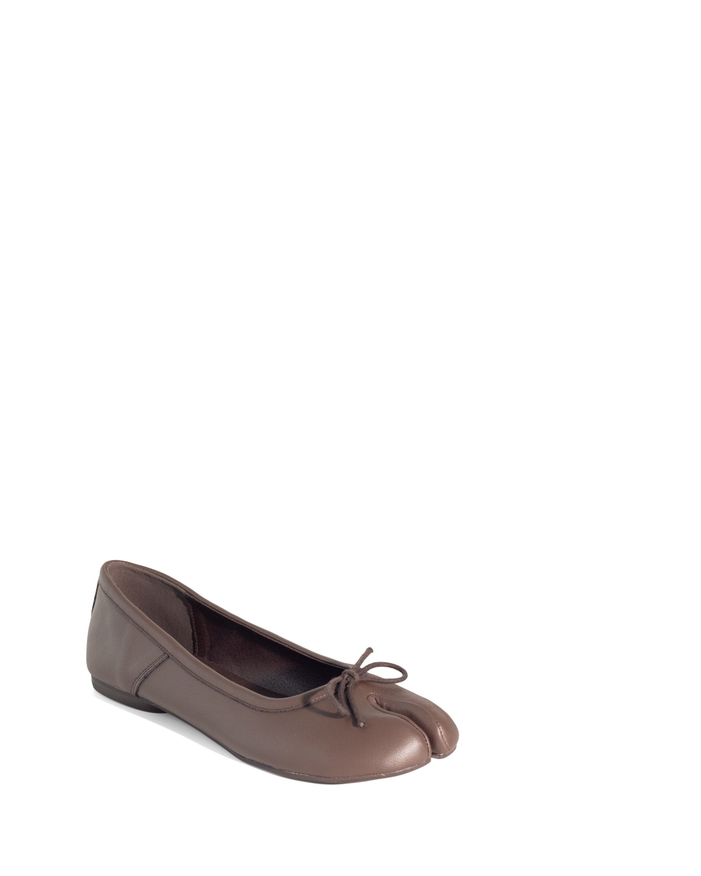 HOSHI Tabi Toe Ballet Flat, Main, color, Chocolate Pu