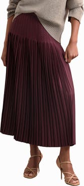 Reiss Savannah High Waist Pleated Skirt
