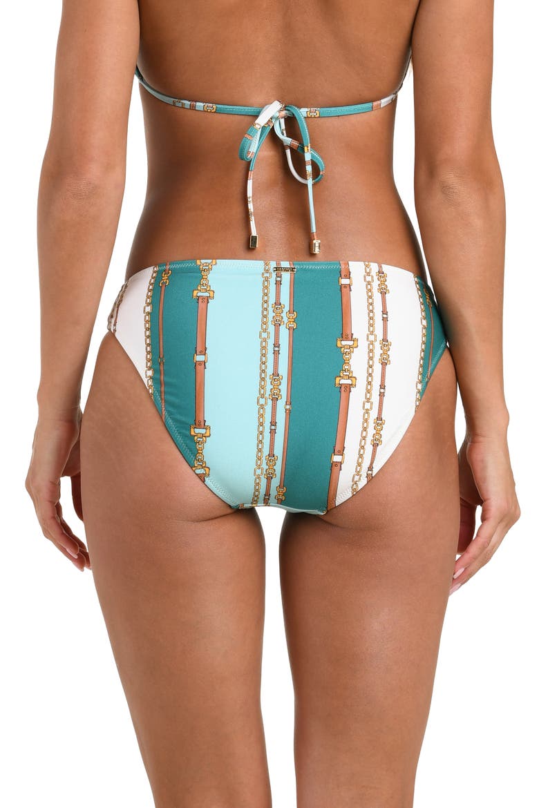 Nicole Stripe Bikini Bottoms, Alternate, color, GREEN MULTI