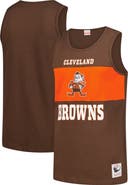 Mitchell & Ness Men's Mitchell & Ness Brown Cleveland Browns Retro Colorblock Tank Top