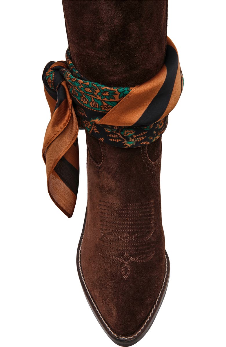Steve Madden Sally Scarf Boot, Alternate, color, Brown Suede