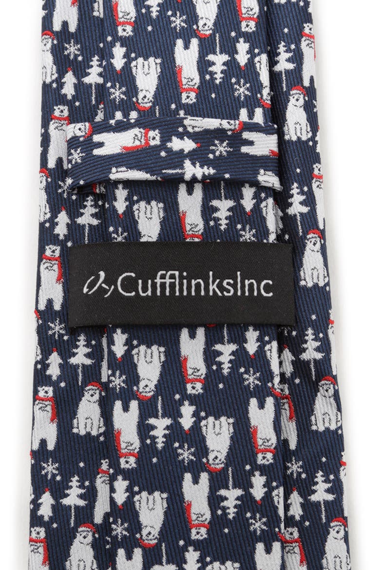 Polar Bear Silk Tie, Alternate, color, BLUE