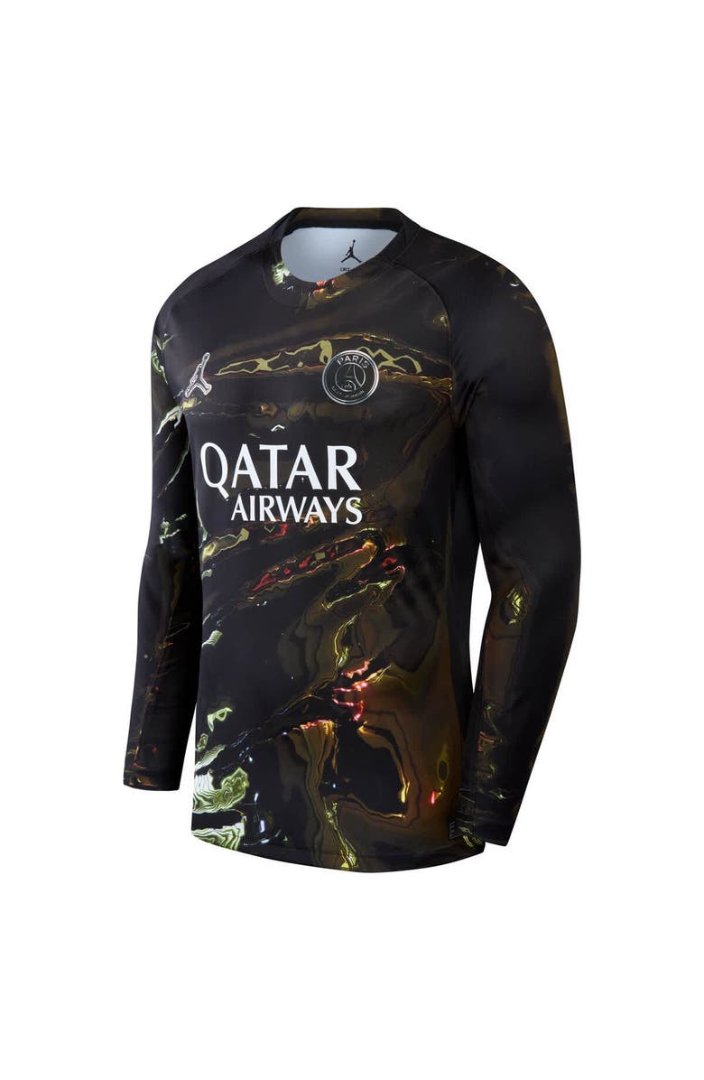 Jordan Brand Men's Jordan Brand Black Paris Saint-Germain 2025/26 Fifth Stadium Replica Long Sleeve Jersey, Alternate, color, Black