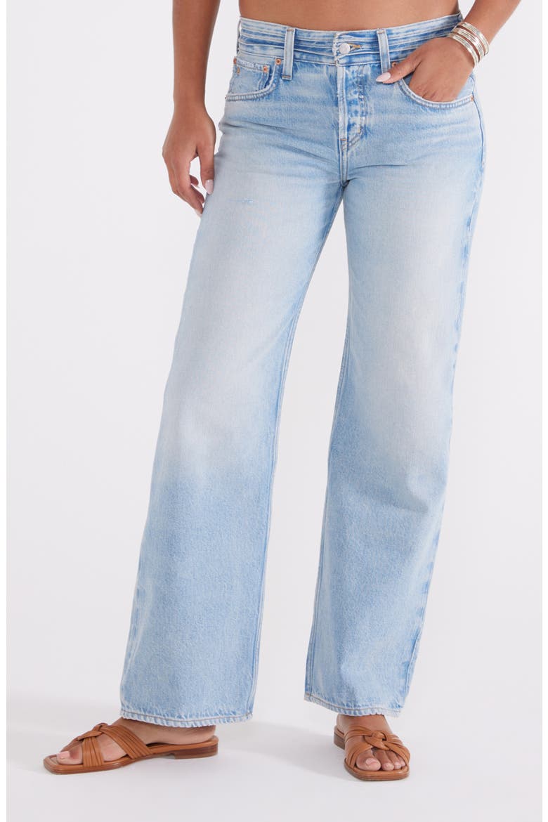 Bianca Banded High Waist Bootcut Jeans, Alternate, color, SALADITA