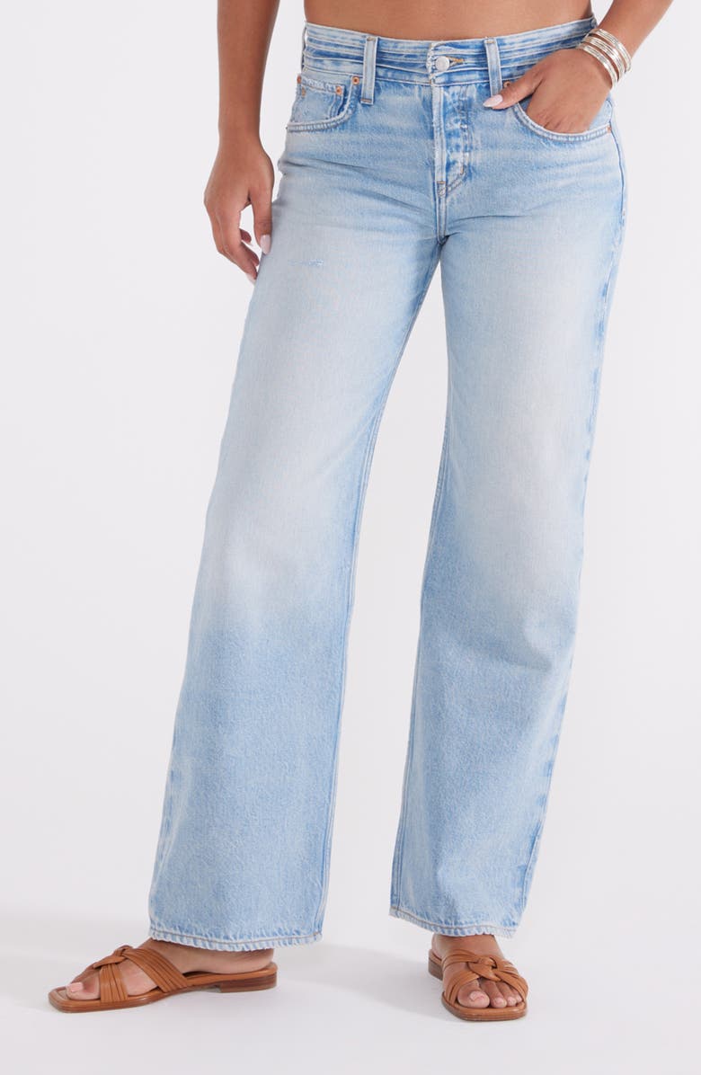 ÉTICA Bianca Banded High Waist Bootcut Jeans, Alternate, color,