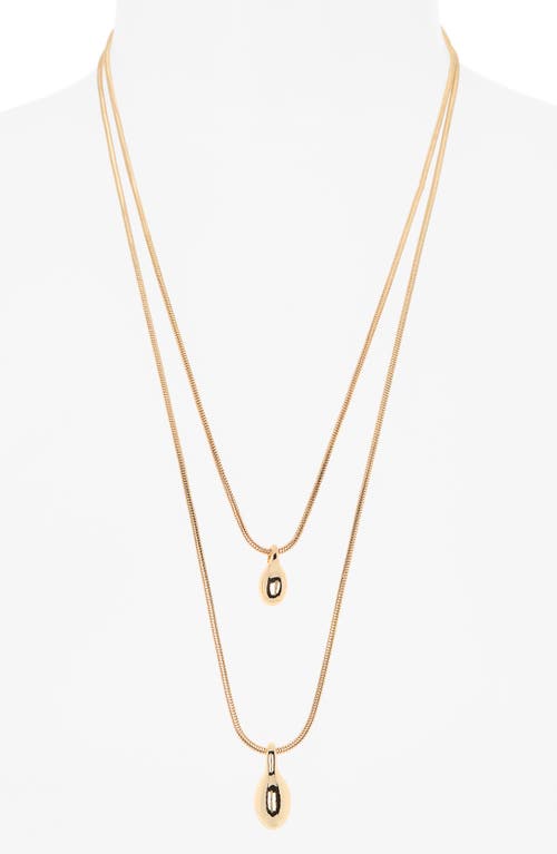 Nordstrom Rack Teardrop Layered Necklace In Gold