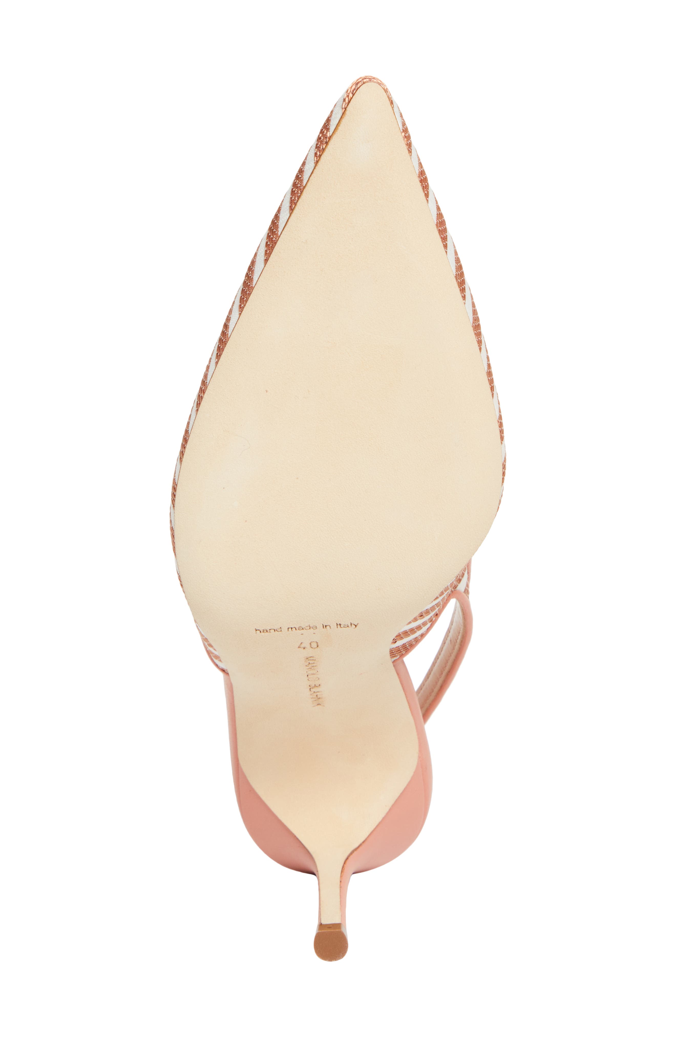 Manolo Blahnik Allurafia Stripe Slingback Pump, Alternate, color, 
