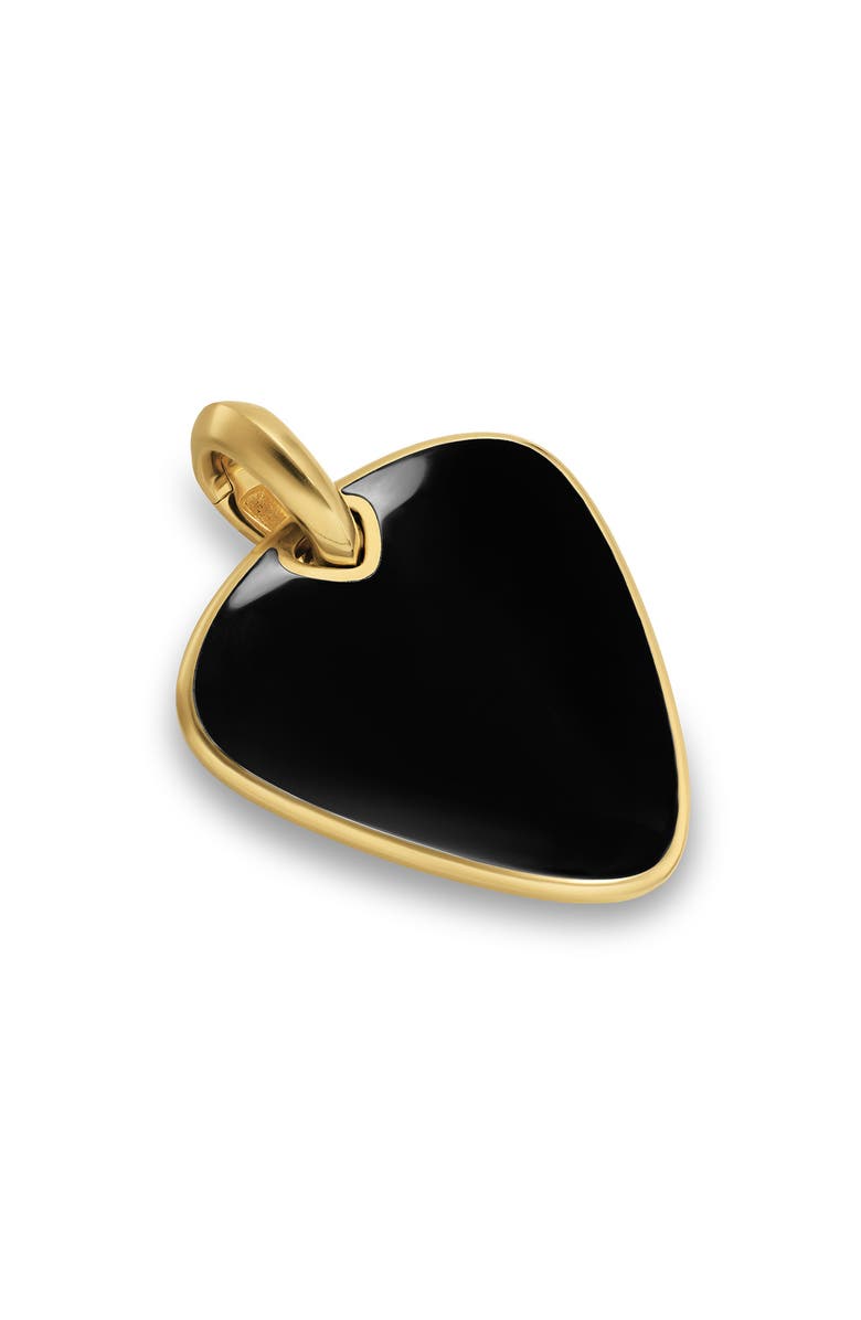 David Yurman Men's Streamline Pick Amulet in 18K Yellow Gold, Main, color, Black