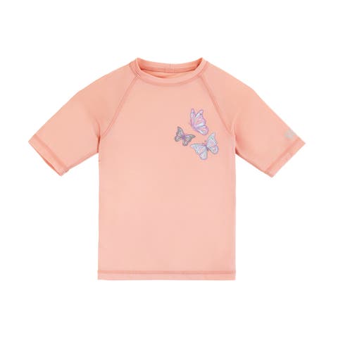 Short Sleeve Crew Sunny Swim Shirt (Toddler, Little Kid, Big Kid)