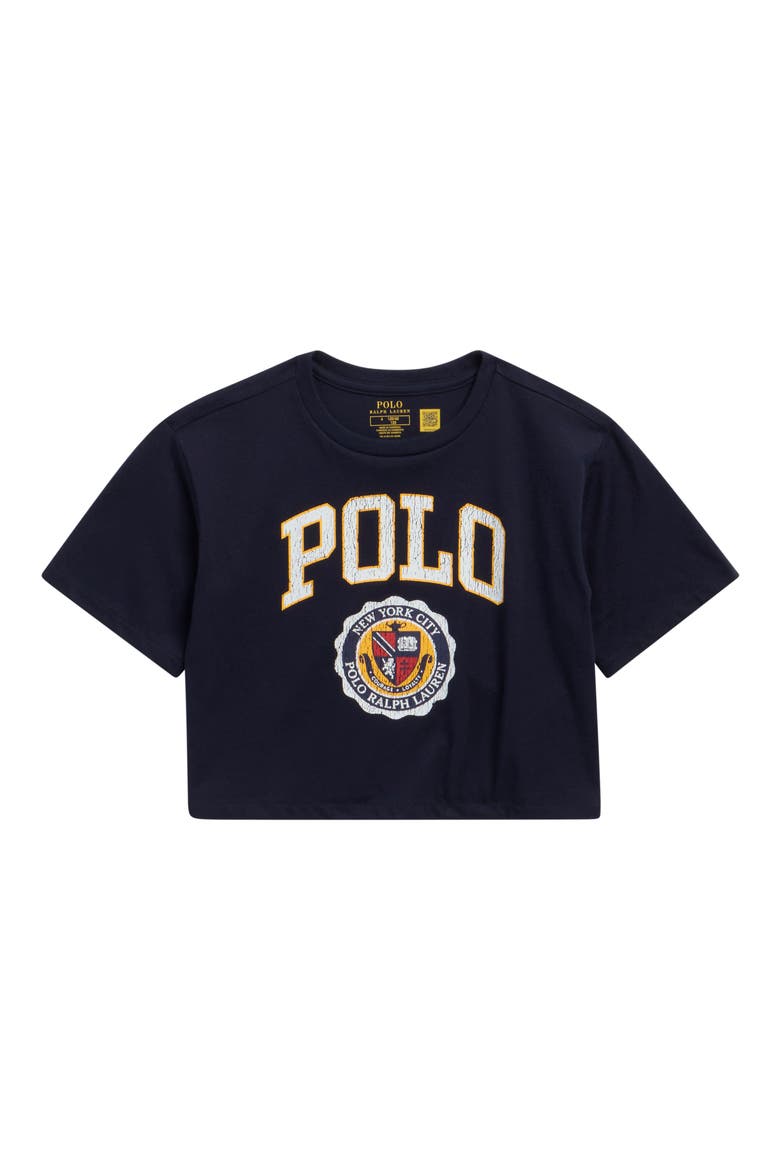 Kids' Logo Graphic T-Shirt, Main, color, NAVY
