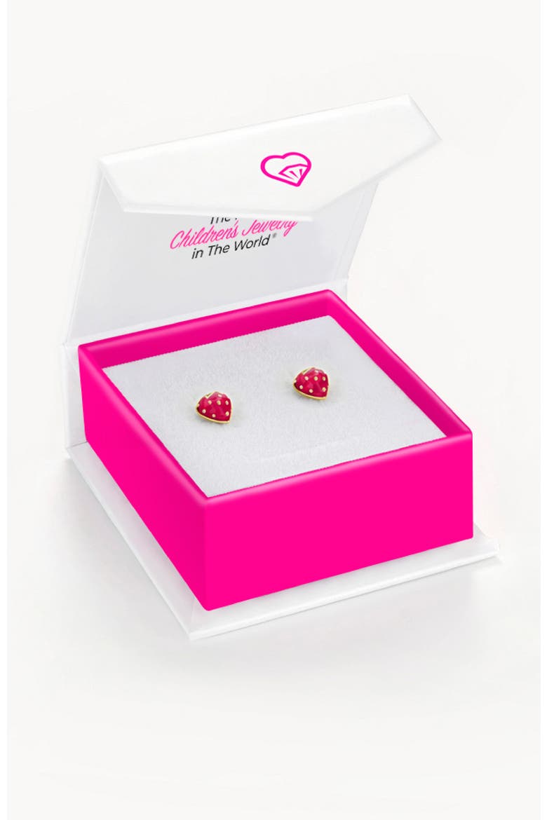 Summer Strawberry Plated Earrings, Alternate, color, Red
